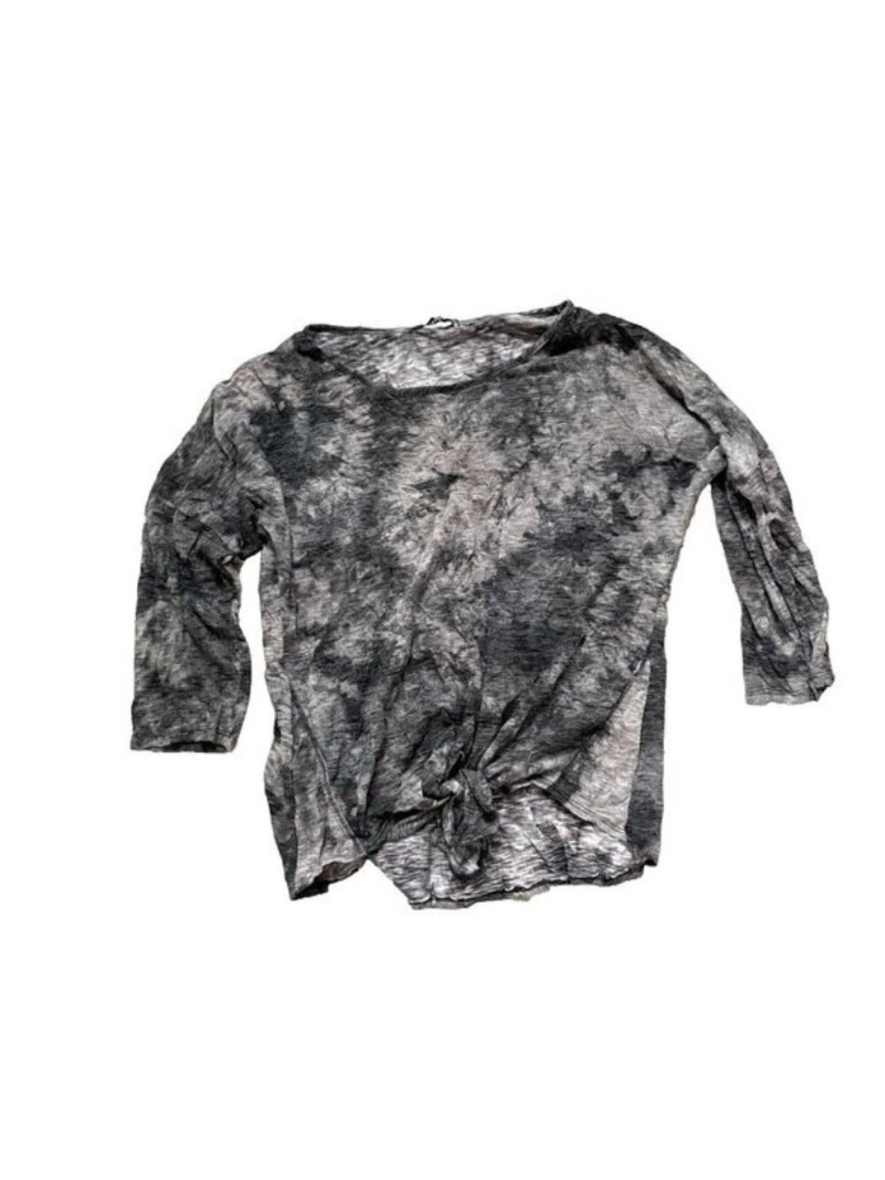 David Cline Top Blouse with front tie Medium high low